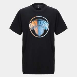 Marcelo Burlon x NBA Black NY Knicks Print Cotton and Mesh Trim T-Shirt S