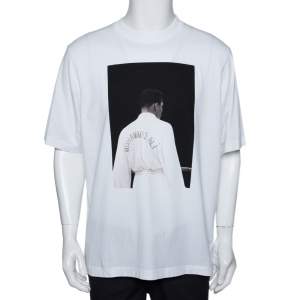 Marcelo Burlon x Muhammad Ali White Graphic Print Cotton T-Shirt M