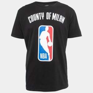 Marcelo Burlon Black Printed Cotton Half Sleeve T-Shirt M