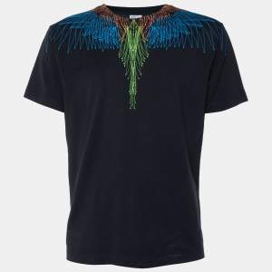 Marcelo Burlon Country of Milan Black Wings Printed Cotton Knit T-Shirt M