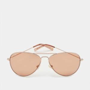Pre Owned Michael Kors Rose Gold M3005S Kennedy Flash Aviator Sunglasses