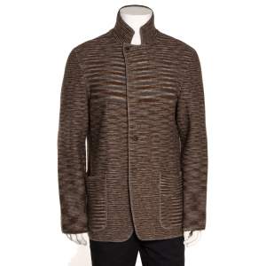 Pre Owned Missoni Brown Wool Two Button Jacket L