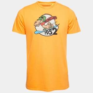 Moncler Genius Orange 1952 Sand Board Print Cotton T-Shirt L
