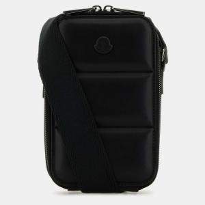 Moncler Black Leather Vertical Crossbody Bag