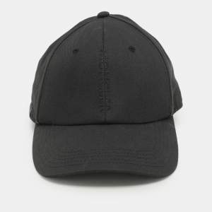 Moncler Black Cotton Logo Baseball Cap