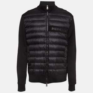 Moncler Black Synthetic and Cotton Puffer Jacket XXL