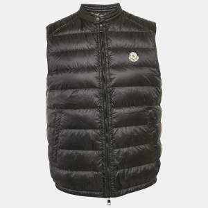 Moncler Black Nylon Down Arves Gilet L
