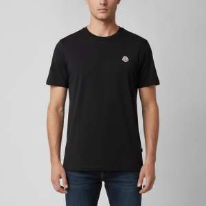 Pre Owned Moncler Navy Blue Logo Patch Jersey Crewneck T-Shirt XXL