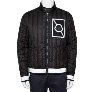 Moncler X Craig Green Black Synthetic Reflective Hem Detail Down Puffer Altman Jacket L