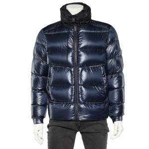 Moncler Navy Blue Quilted Badenne Puffer Jacket M