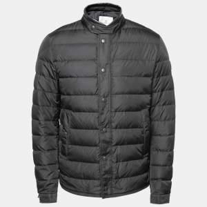 Moncler Black Quilted Synthetic Puffer Jacket L