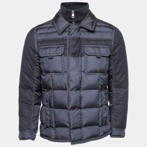Moncler Navy Blue Synthetic Down Puffer Jacket M