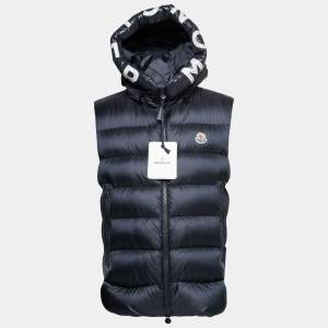 Moncler Navy Blue Synthetic Montreuil Down Puffer Vest XL