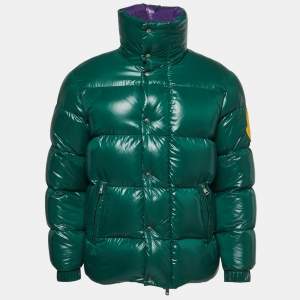 Moncler Green Synthetic Puffer Down Jacket S