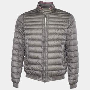 Moncler Dark Beige Synthetic Quilted Garin Jacket L