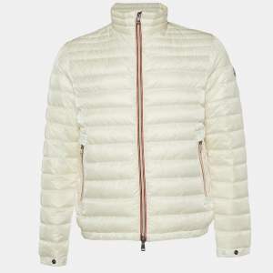 Moncler White Quilted Synthetic Daniel Jacket L