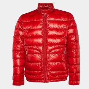 Moncler Red Synthetic Quilted Acorus Jacket XL