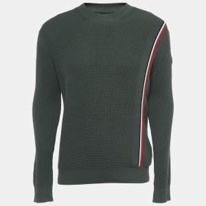 Moncler Green Waffle Knit Jumper L