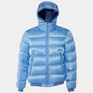 Moncler Blue Jeanbart Short Down Jacket M