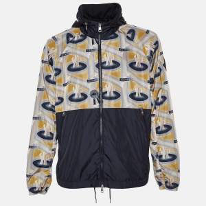 Moncler X Fergus Purcell Black Printed Nylon Octa Jacket XL