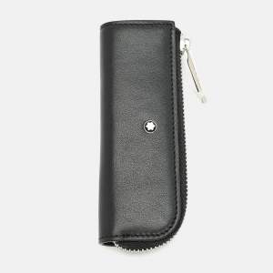 Pre Owned Montblanc Meisterstuck Selection 1 Black Leather Pen Pouch
