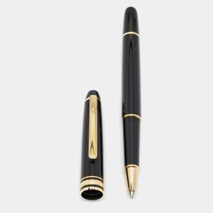 Pre Owned Montblanc Meisterstuck Black Resin Gold-Coated Classique Rollerball Pen
