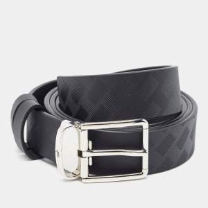 مملوكة مسبقًا Montblanc Extreme 3.0 Cut to Size Buckle Belt Black Textured Leather