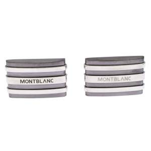 مملوكة مسبقًا Montblanc Meisterstuck Stainless Steel & Tantalum Rectangular Cufflinks