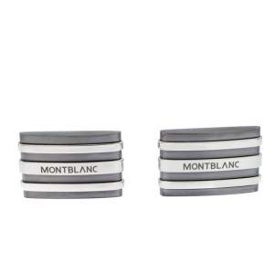 مملوكة مسبقًا Montblanc Meisterstuck Stainless Steel & Tantalum Rectangular Cufflinks