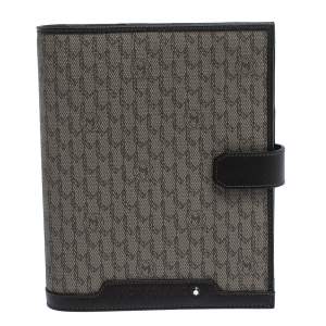Pre Owned Montblanc Brown Monogram Coated Canvas Agenda Organizer