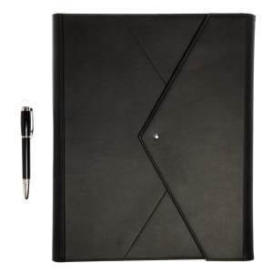 Montblanc Black Leather Augmented Paper+A4 Set
