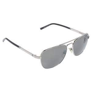 Montblanc Silver Tone/ Grey MB 649S Aviator Sunglasses