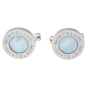 Montblanc Meisterstuck Mother of Pearl Silver Tone Cufflinks