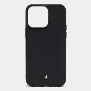 Montblanc Black Sartorial Leather iPhone 14 Pro Case