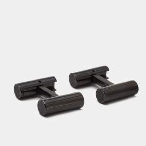 Montblanc Barrel Onyx Black Tone Metal Cufflinks