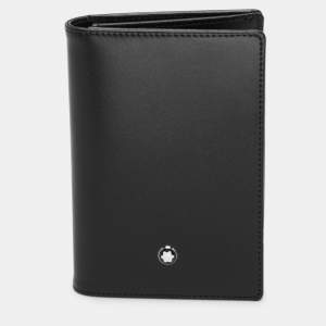 Montblanc Black Leather Meisterstuck Bifold Card Holder