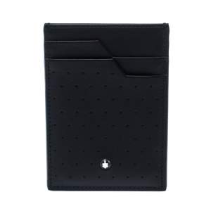 Montblanc Black Perforated Leather Meisterstuck Card Case