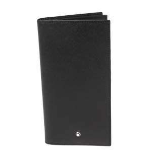 Montblanc Black Leather Sartorial 14CC Vertical Wallet 