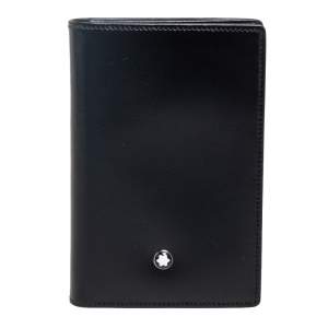 Pre Owned Montblanc Black Leather Business Card Holder