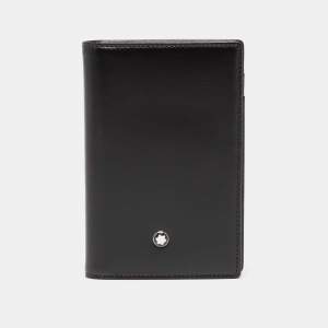 Pre Owned Montblanc Black Leather Meisterstuck Business Card Holder