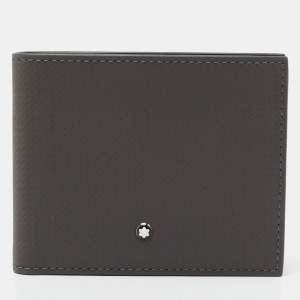 Montblanc Grey/Black Leather Westside Extreme 8CC Bifold Wallet