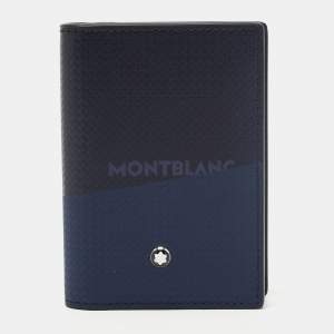 Montblanc Black/Blue Leather Extreme 2.0 Business Card Holder