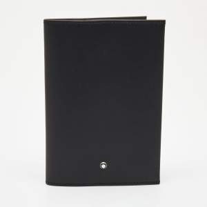 Montblanc Black Leather My Montblanc Nightflight Passport Holder