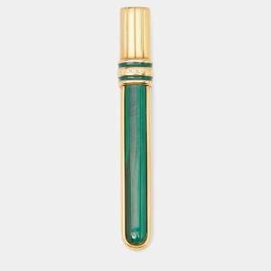 Montblanc Malachite Enamel Gold Tone Sterling Silver Tie Pin