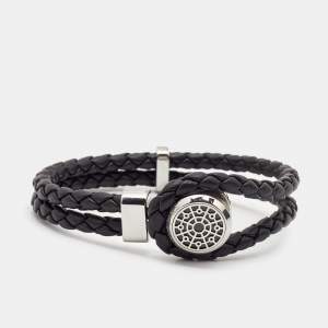 Montblanc Victor Hugo Braided Leather Stainless Steel Bracelet 63