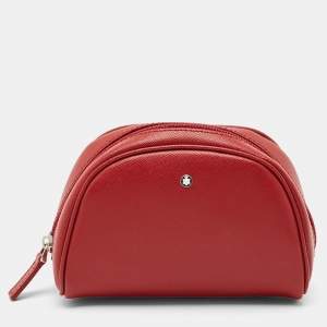 Montblanc Red Leather La Vie de Boheme Cosmetic Pouch