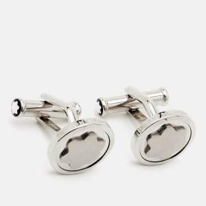 مملوكة مسبقًا Montblanc Star Steel Round Cufflinks
