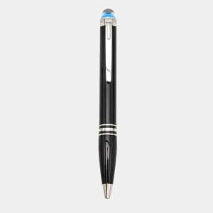 Pre Owned Montblanc StarWalker Midnight Black Resin Silver Tone Ballpoint Pen