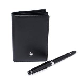 Pre Owned Montblanc Meisterstuck Classique Fineliner Pen & Business Card Holder Set
