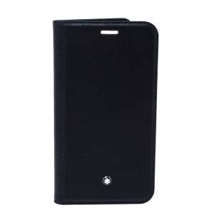 Pre Owned MontBlanc Black Leather Sartorial Flip iPhone 11 Case